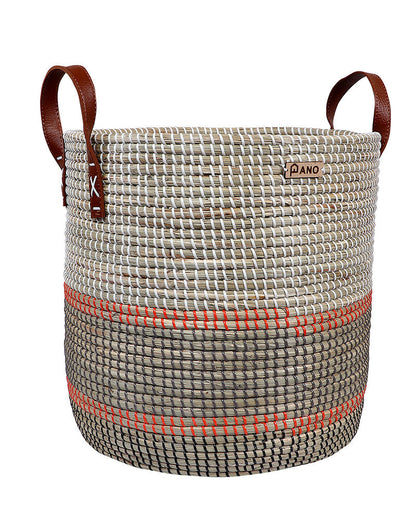 Nicobar Natural See Grass Storage Basket Pano