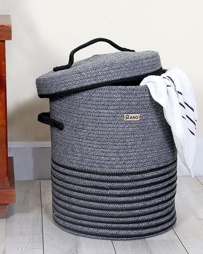 New Laundry Basket with Lid 15X15X18 In Pano