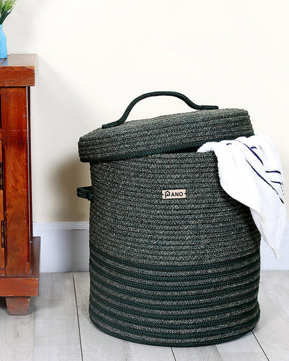 New Laundry Basket with Lid 15X15X18 In Pano