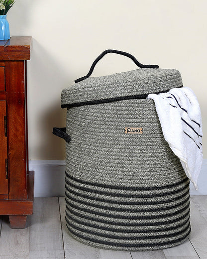 New Laundry Basket with Lid 15X15X18 In Pano