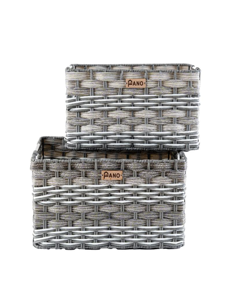 Wicker Storage Oliver Basket Grey | Storage Organiser  - Pano