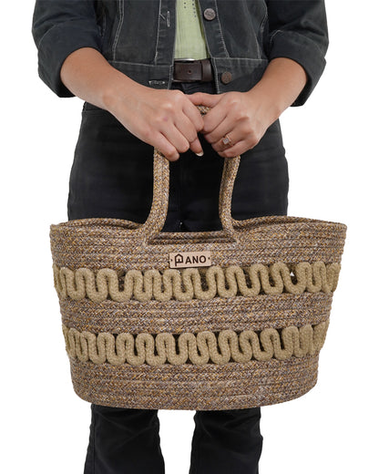 Oslo Multi Purpose Beige Tote Hand Basket 