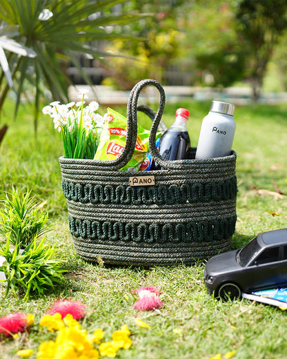Oslo Multi Purpose Green Tote Hand Basket