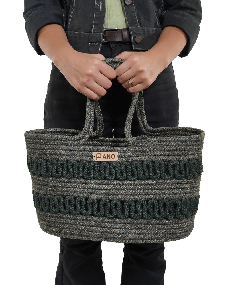 Oslo Multi Purpose Green Tote Hand Basket