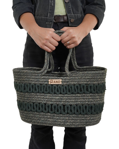 Oslo Multi Purpose Green Tote Hand Basket