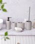 Luxurious Polyresin 4 Pcs Bath Set Metal Grey ,The Best Gifting Choice Pano
