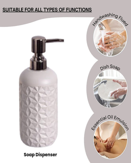 Luxurious Polyresin 4 Pcs Bath Set Metal Grey ,The Best Gifting Choice Pano