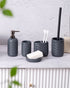 Exclusive Polyresin Bath Decor Bathroom Accessory Set of 4 Pano