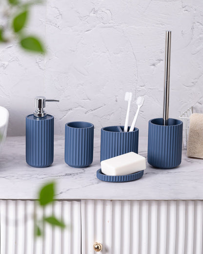 Exclusive Polyresin Bath Decor Bathroom Accessory Set of 4 Pano