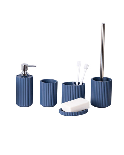 Exclusive Polyresin Bath Decor Bathroom Accessory Set of 4 Pano