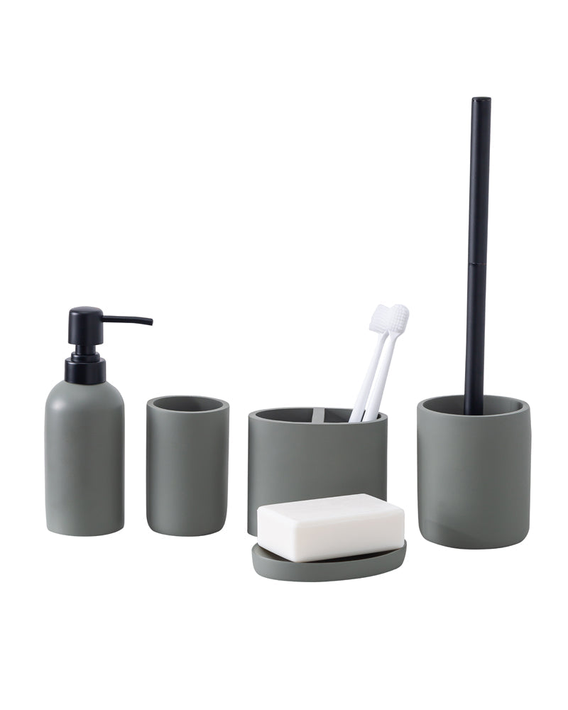 Exclusive Polyresin Bath Decor Bathroom Accessory Set of 4 Pano