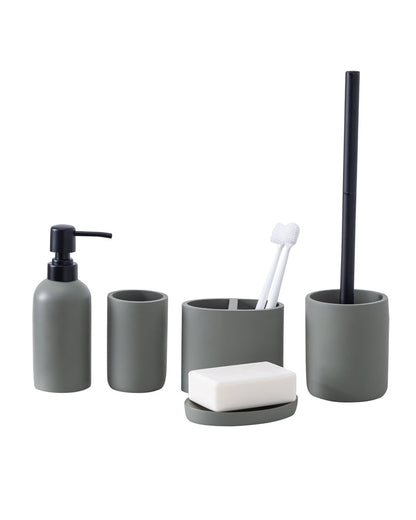 Exclusive Polyresin Bath Decor Bathroom Accessory Set of 4 Pano