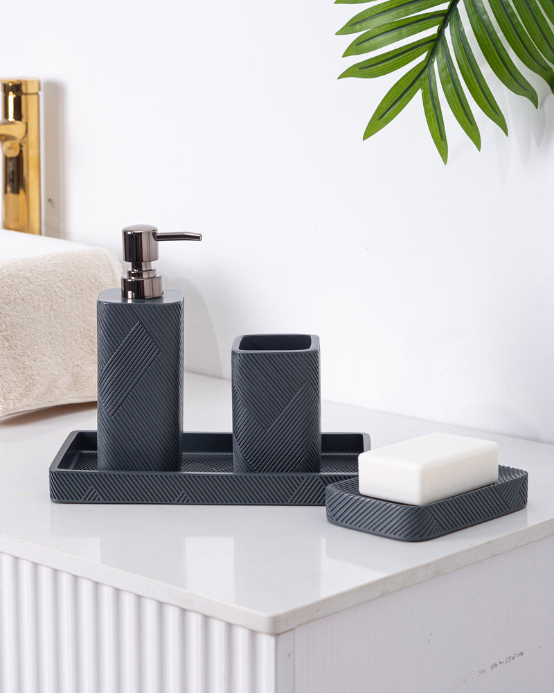 Polyresin Bathroom Accessory Set by Pano