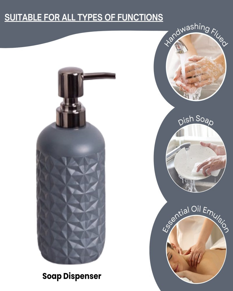 Charcoal Polyresin Soap Dispenser by Pano-2