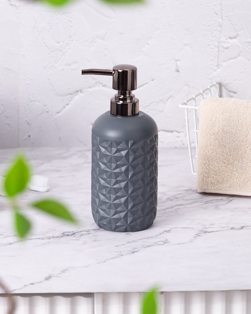 Charcoal Polyresin Soap Dispenser by Pano