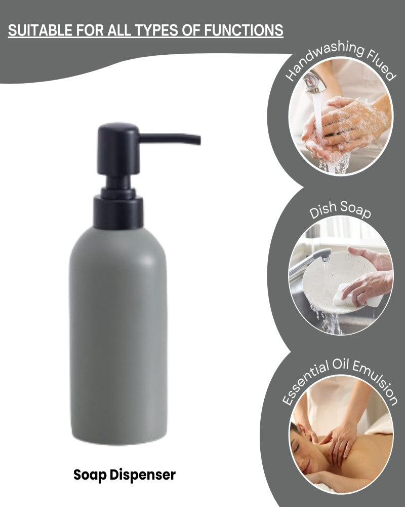 Exclusive Polyresin Bath Soap Dispenser Olive Green Pano