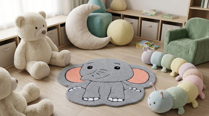 Baby Elephant Premium Micro Poly Yarn Multi-Usage Rug - Pano