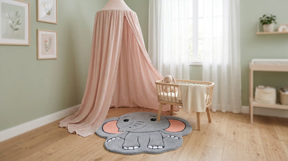 Baby Elephant Premium Micro Poly Yarn Multi-Usage Rug - Pano