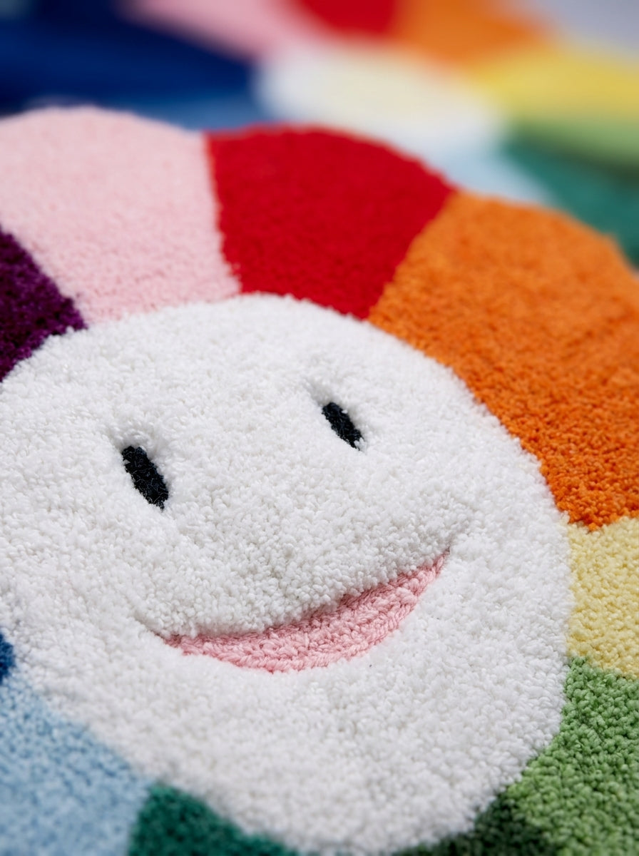 BowBow Rainbow Premium Micro Poly Yarn Multi-Usage Rug - Pano