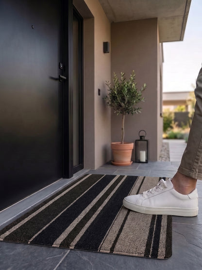 Linea Beige Anti-Skid Outdoor Mat -Pano