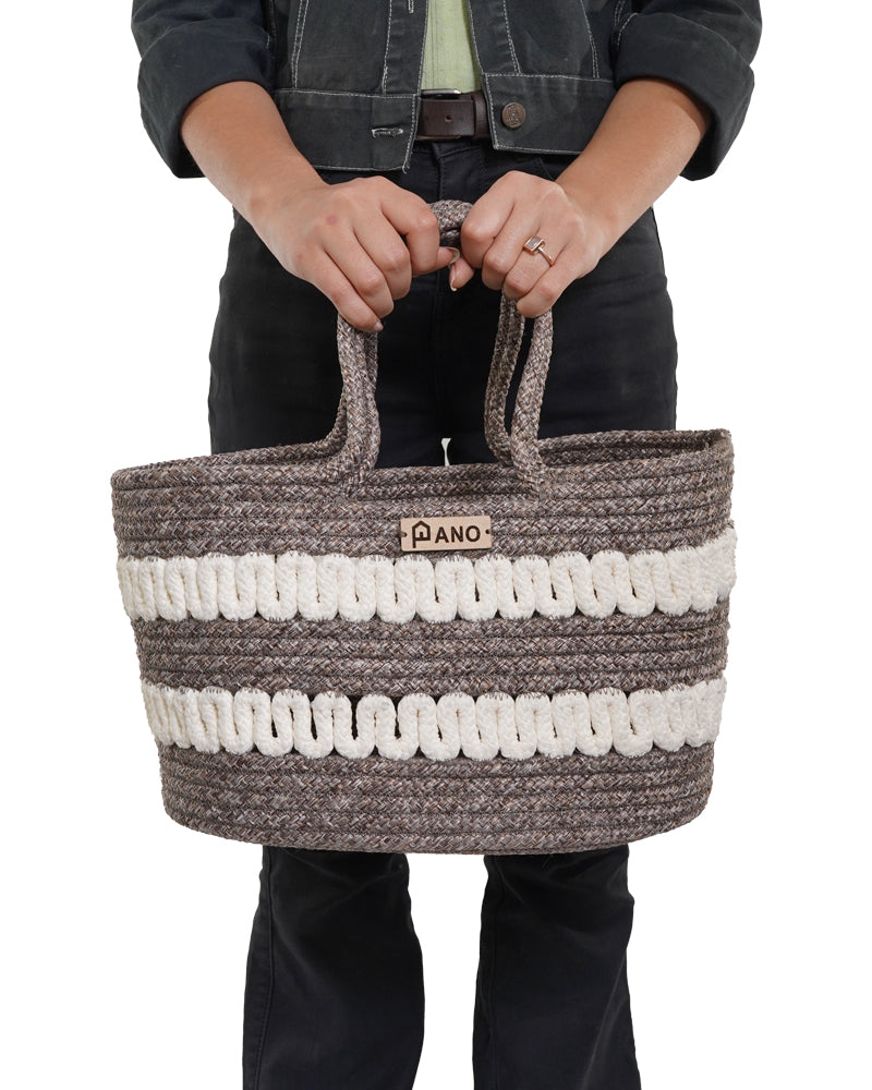 Solana Multi Purpose Brown Tote Hand Basket 