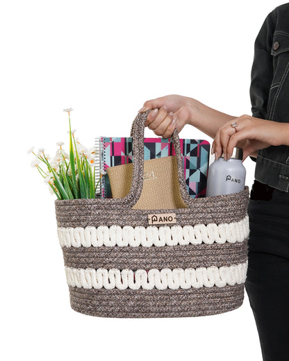 Solana Multi Purpose Brown Tote Hand Basket 