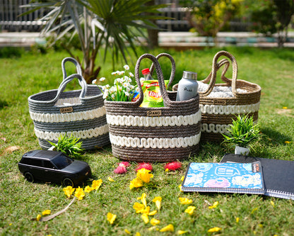 Solana Multi Purpose Brown Tote Hand Basket 