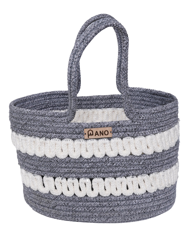 Solana Multi Purpose Grey Tote Hand Basket 