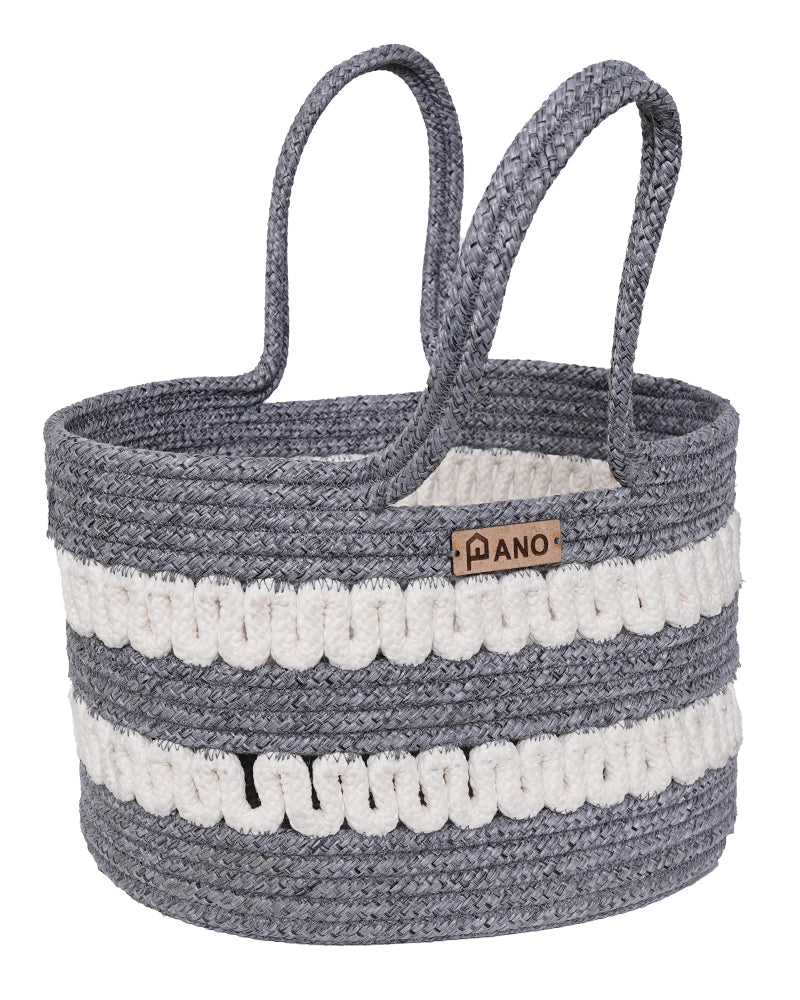 Solana Multi Purpose Grey Tote Hand Basket 