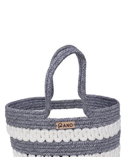 Solana Multi Purpose Grey Tote Hand Basket 