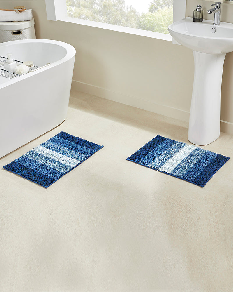 Stripes Milange Multi Color Anti Skid Bathmat