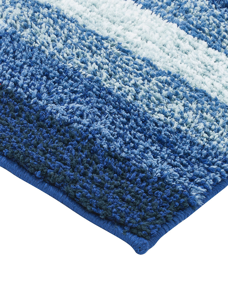 Textured Anti Skid Blue Bathmat - Pano