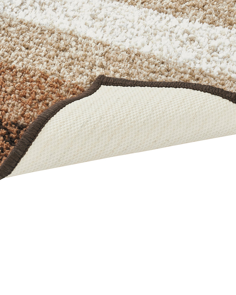Textured Anti Skid Brown Bathmat Set of 2 - Pano