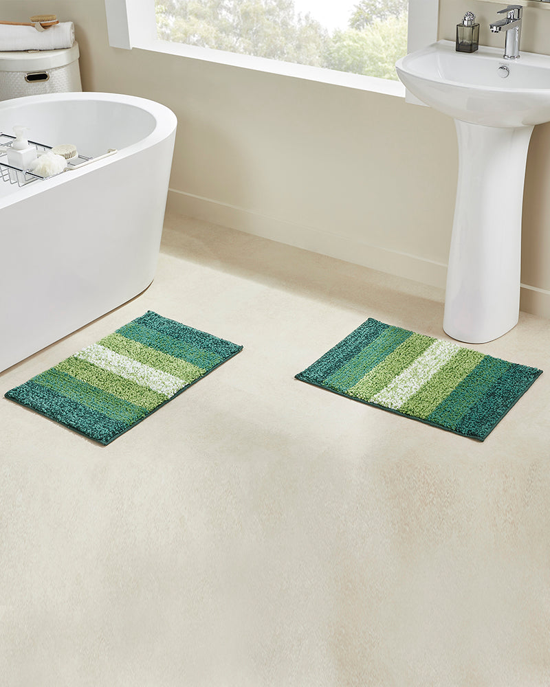 Stripes Milange Multi Color Anti Skid Bathmat