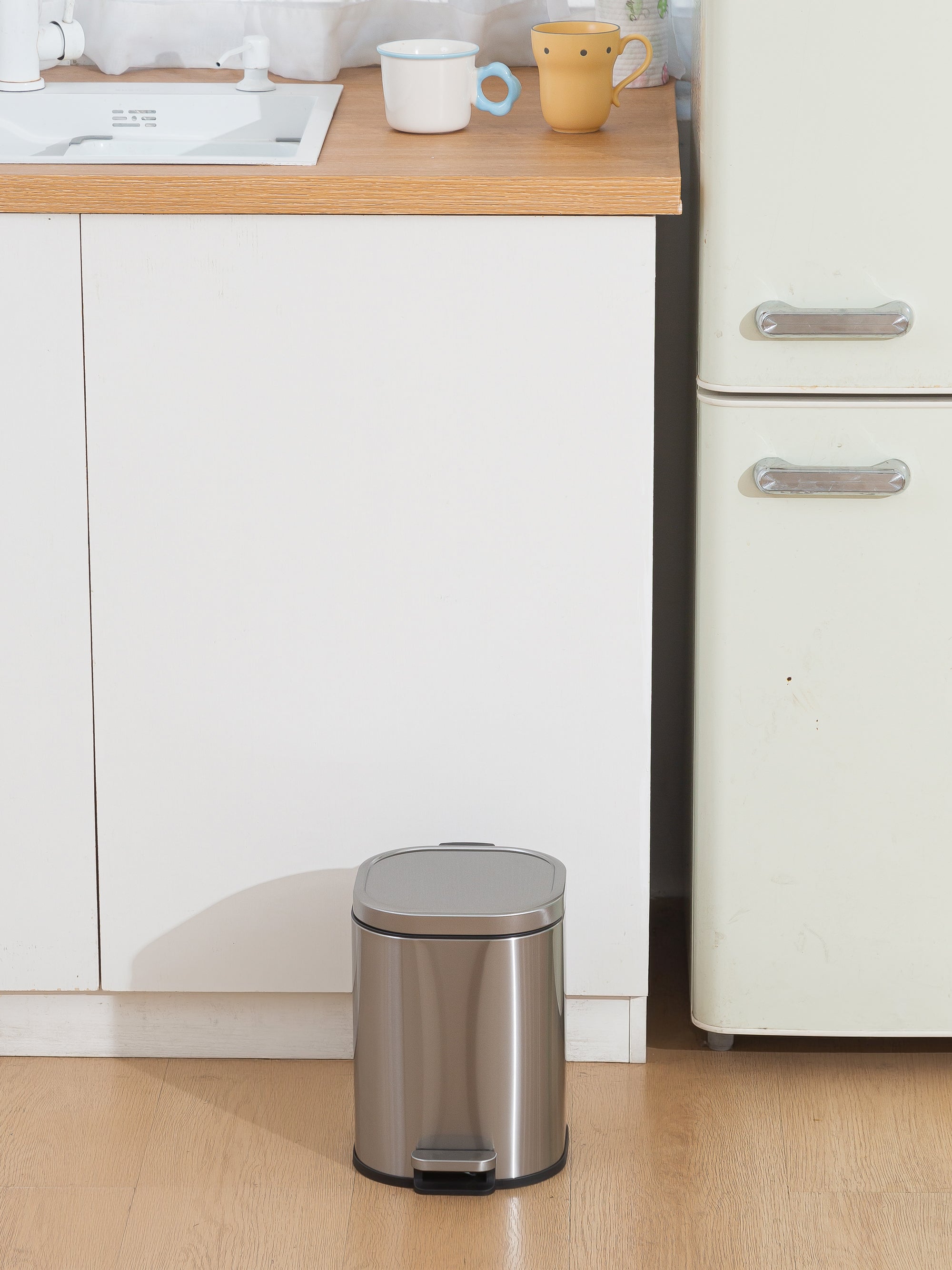 Arlo Stainless Steel Step Bin Trashcan 6 Litre - Pano