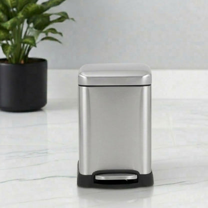 Scava Stainless Steel Soft Close Peddle Dustbins 6 Litre - Pano