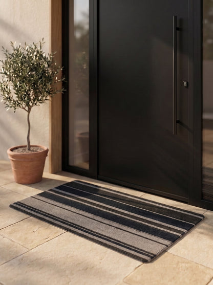 Linea Beige Anti-Skid Outdoor Mat -Pano