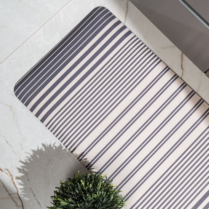 Zest Anti Fatigue Anti Slip Kitchen Mat Grey/White - Pano