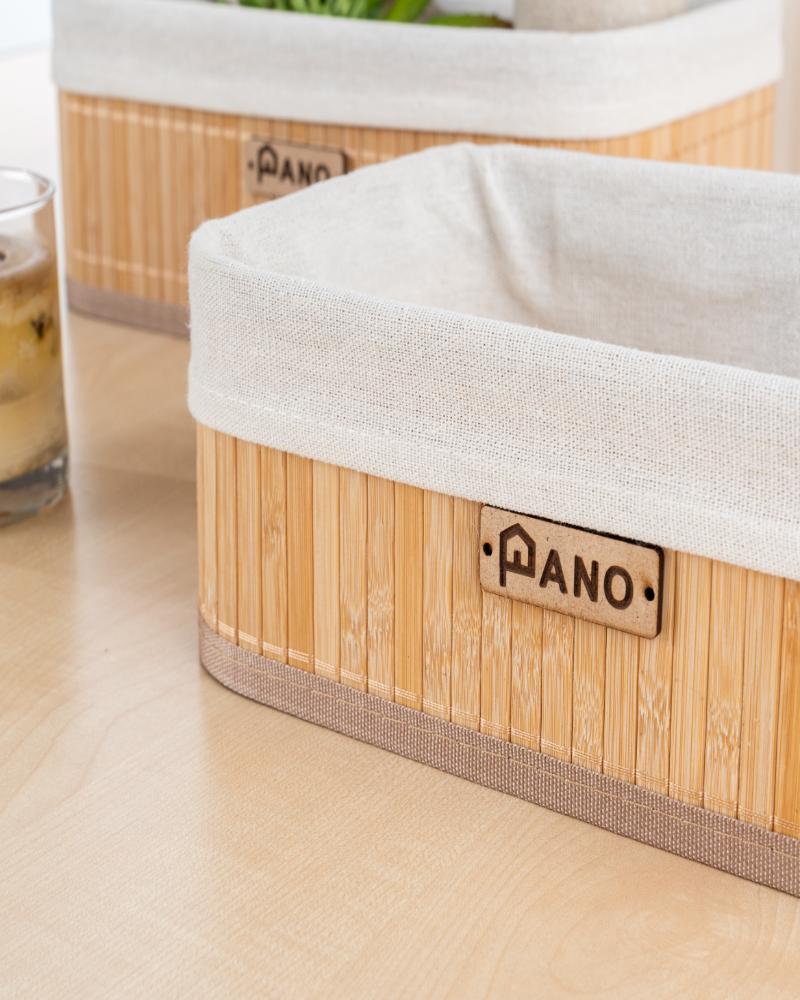 Bamboo Kitchen Utility Zurich Basket Natural | Storage Organiser - Pano