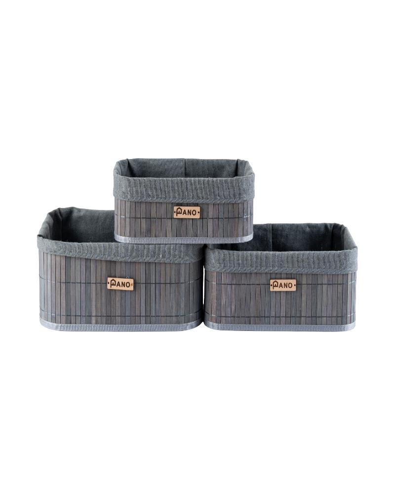 Bamboo Kitchen Utility Zurich Basket Woody Brown | Storage Organiser - Pano (Copy)