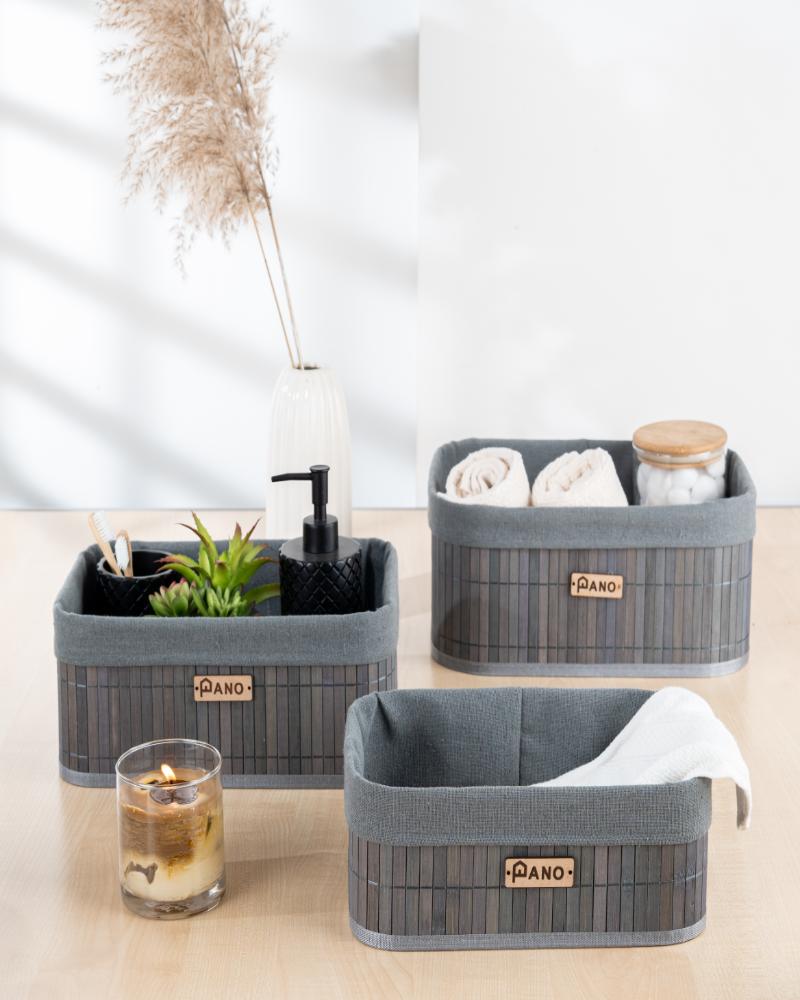 Bamboo Kitchen Utility Zurich Basket Woody Brown | Storage Organiser - Pano (Copy)
