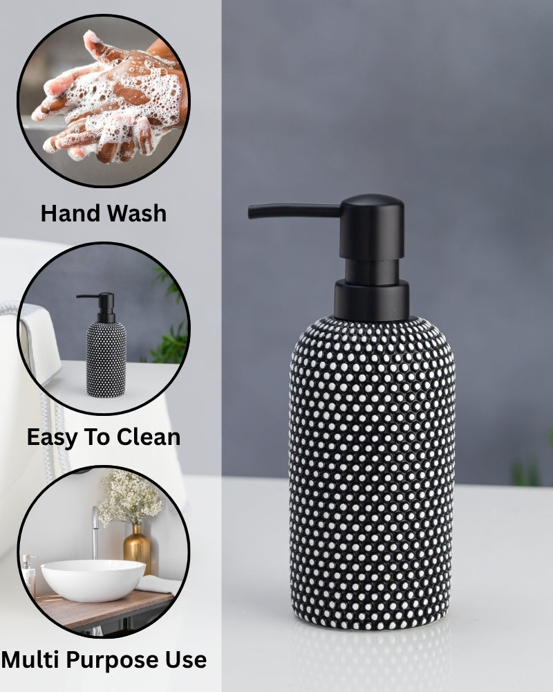 Exclusive Polyresin Soap Dispenser for Handwash for Bathroom Polka Dot - Pano