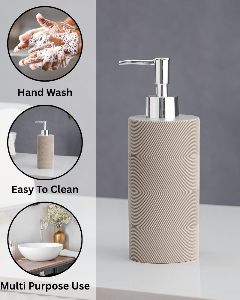Exclusive Polyresin Soap Dispenser for Handwash for Bathroom Beige 1227 - Pano