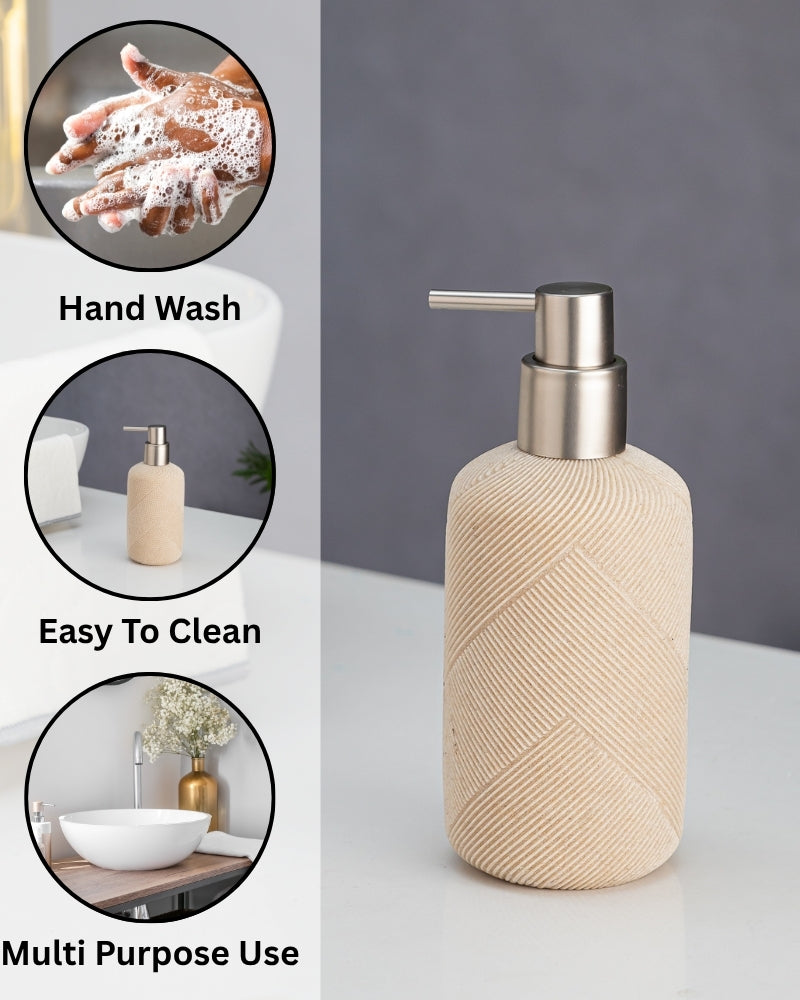 Exclusive Polyresin Soap Dispenser for Handwash for Bathroom Sand 1228 - Pano