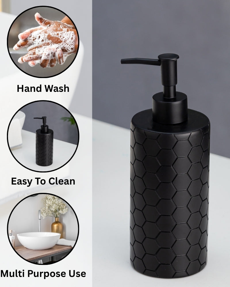 Exclusive Polyresin Soap Dispenser for Handwash for Bathroom Matty Black - Pano