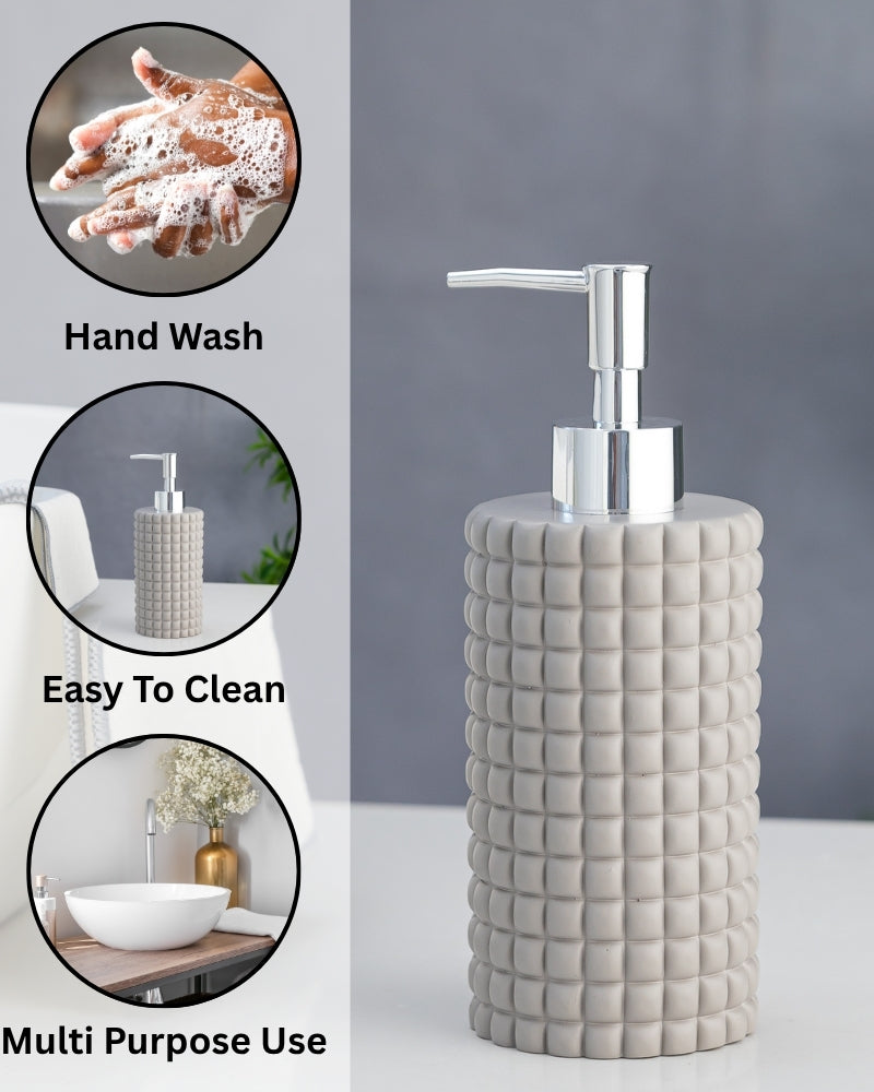 Exclusive Polyresin Soap Dispenser for Handwash for Bathroom Grey 1218 - Pano