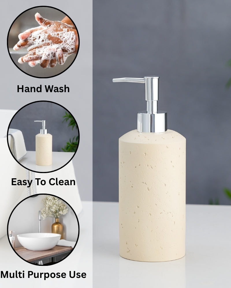 Exclusive Polyresin Soap Dispenser for Handwash for Bathroom Beige - Pano