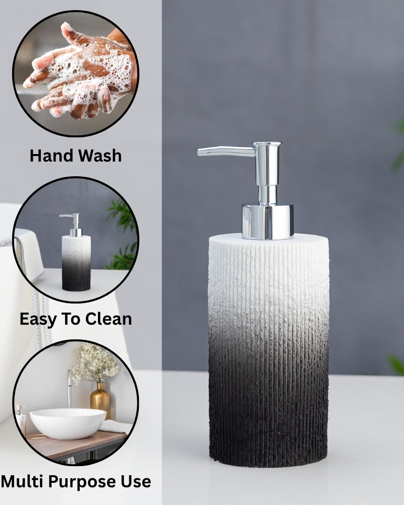 Exclusive Polyresin Soap Dispenser for Handwash for Bathroom Black & White - Pano