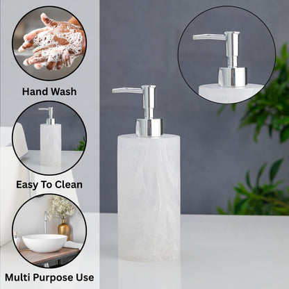 Exclusive Polyresin Soap Dispenser for Handwash for Bathroom Snow Marble - Pano
