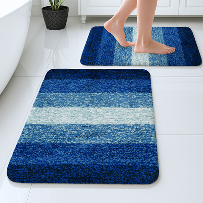 Textured Anti Skid Blue Bathmat